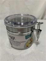 STAINLESS STEEL CLAMP CANISTER WITH LID 4 x5IN