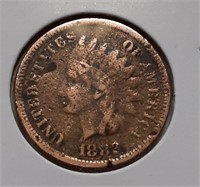 INDIAN HEAD CENT-1882-P