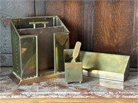 Italian Brass & Copper Accent Desk Accessories