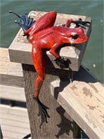 Tim Cottrill 2004 Enamelled Bronze Frog Sculpture
