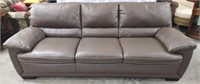 Natuzzi Rawhide Brown Leather Sofa