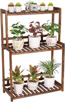 Ufine 3 Tier Wood Plant Stand  Indoor/Outdoor