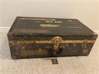 Vintage Trunk Style Suitcase, Locked