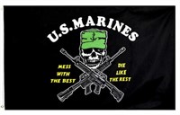 US Marines Mess With The Best Flag 3ft X 5ft