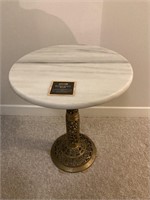 Marble Top Metal Base Occasional Table 1/2