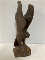 Carved Ironwood Eagle 13.5in Open Wings