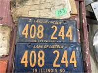1960 Illinois License Plates