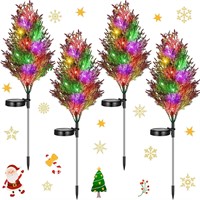NEW $56 4PK Solar Christmas Trees w/Lights