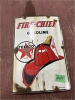 Vintage Texaco Fire Chief Pump Plate 1940's