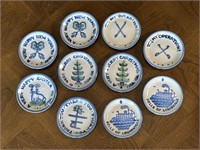 Ten Small Holiday M.A. Hadley Plates