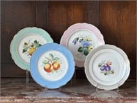 Four Antique European Porcelain Plates