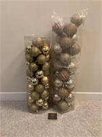 Lot of Gold & Silver Christmas Balls