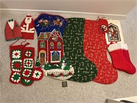 Lot of Christmas Stockings & Bottle Covers