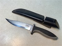 GINSU Knife W/Sheath, Damascus Blade, 10in