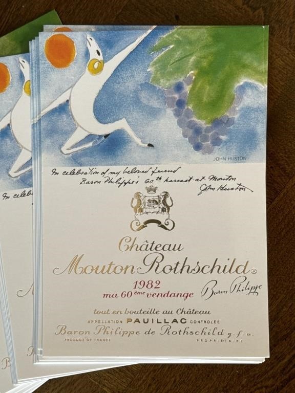 Vintage Chateau Mouton Rothschild Postcards