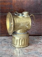 Antique Justrite Brass Coal Miner's Light
