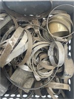 Assorted stainless hose clamps, 50 +