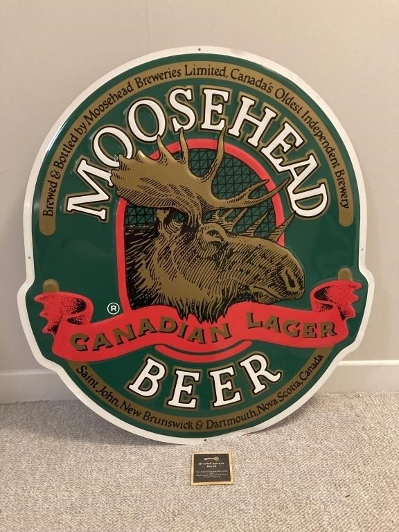 Moosehead Beer Metal Sign