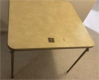 Square Vinyl Covered Folding Card Table