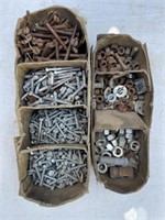 Nuts, Lg flathead screws/tech screws. 2 boxes.
