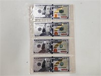 4 Commemorative $100 Bills