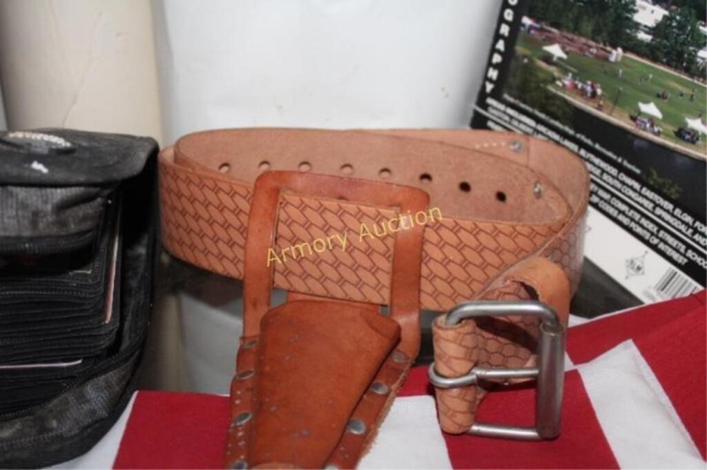 LEATHER BELT AND HOLSTER