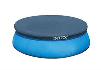 INTEX Easy Set 8 Ft. Round Winter Pool Cover, Blue
