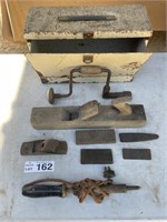 Antique tool chest + contents