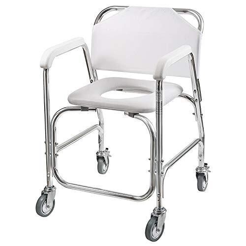 DMI 3-1 Rolling Shower Chair, Rolling Bathroom Whe