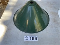 Green enamel lightshade. 350D
