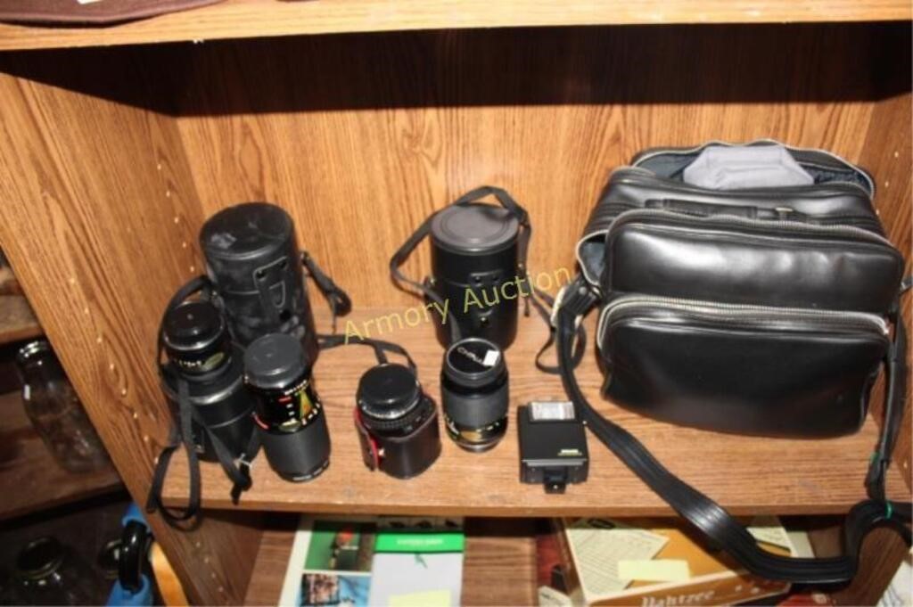 CAMERA LENS LOT AND POUCH - FLASH