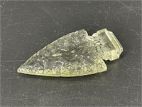 Unique GLOWY Glass Indian Arrowhead