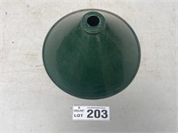 Green enamel lightshade. 350D