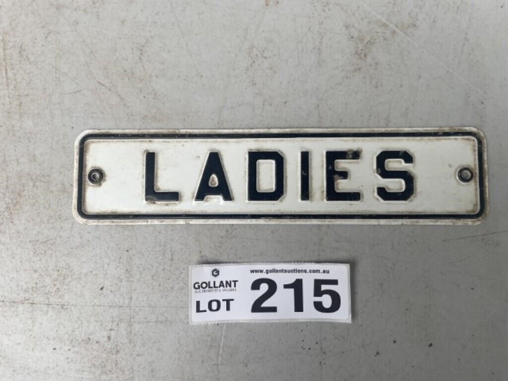 Enamel sign 'Ladies'