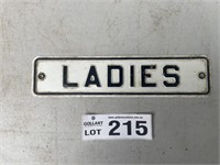 Enamel sign 'Ladies'