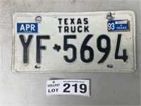 USA truck number plate: