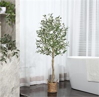 Artificial Olive Tree 4ft Tall Fake Plant, Faux...