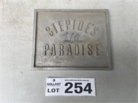 Steptoe's Paradise cast alloy sign