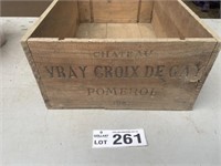 Timber wine box, 340W x 500L x 180H