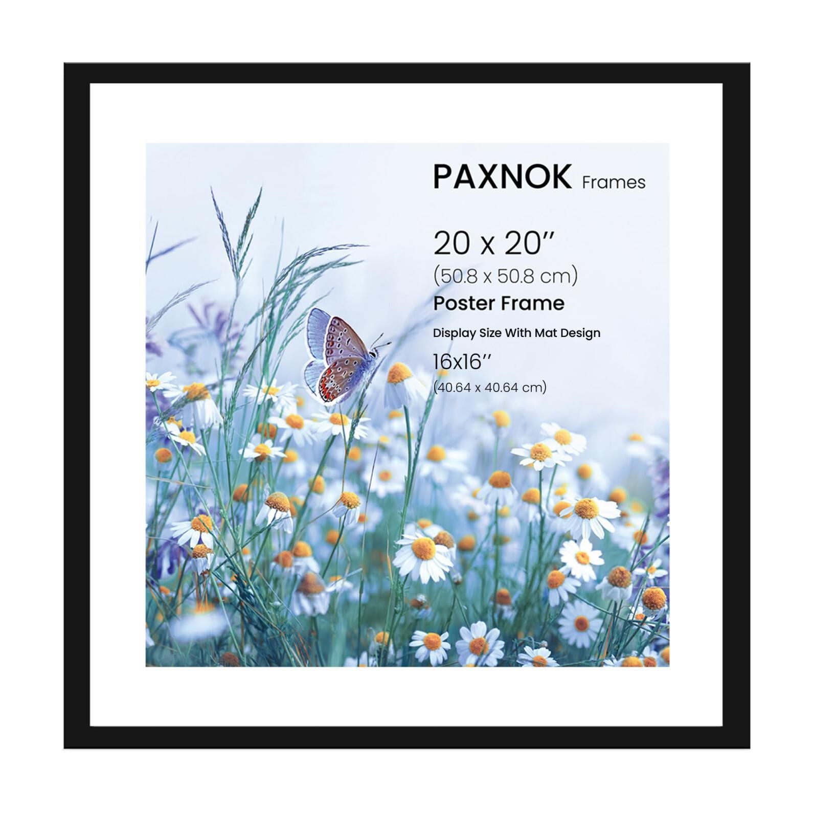 PAXNOK 20x20 Frame - 16x16 Picture Frame With Mat