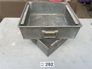 Vintage steel tub 400 x 400 x 130D x 2 of