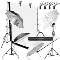 EMART 8.5x10ft Photography Backdrop Kit with 400W