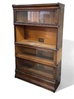 Globe Wernicke 4-Stack Oak Barrister Bookcase.