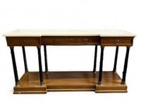 Marble Top Empire Style Console Table.