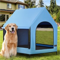 Petsfit 36 Inch Elevated Pet Dog House, Portable L