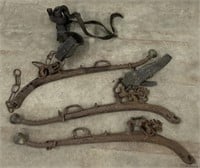 (S) Primitive Antique Cast Iron Horse Harness