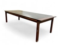 Danish Rosewood & Leather Table Attr to Hans Olsen