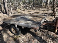 Steel axle and timber framed trailer. 1800 x 2800L