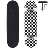 ANNEE 31x8 Inch Pro Skateboard Complete,7 Layer Ca