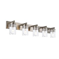 BONLICHT Brushed Nickel Bathroom Light Fixtures 5